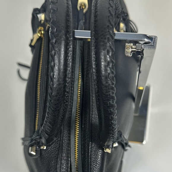 Rebecca Minkoff Regan Black Leather Tote/Satchel Top Handle Bag NEW WITH TAGS! - Picture 3 of 10